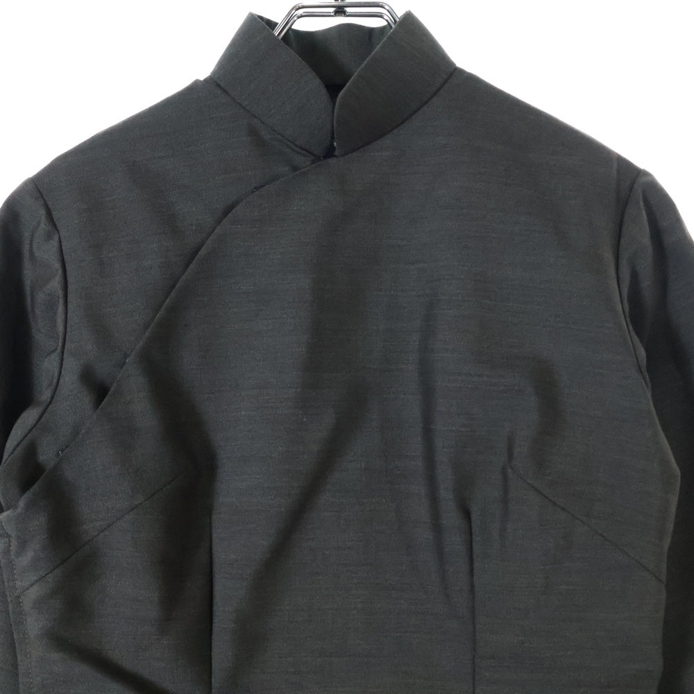 COMME des GARCONS(コムデギャルソン) 90s スタンドカラー ショルダーボタン ベル ワンピース ドレス グレー KX-41505S AD1993