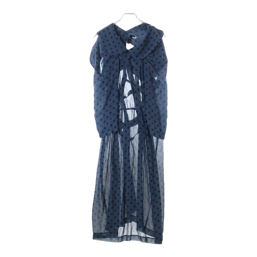 COMME des GARCONS(コムデギャルソン) 13SS ドット柄 ポリエステル ワンピース ネイビー レディース GK-O021 AD2012