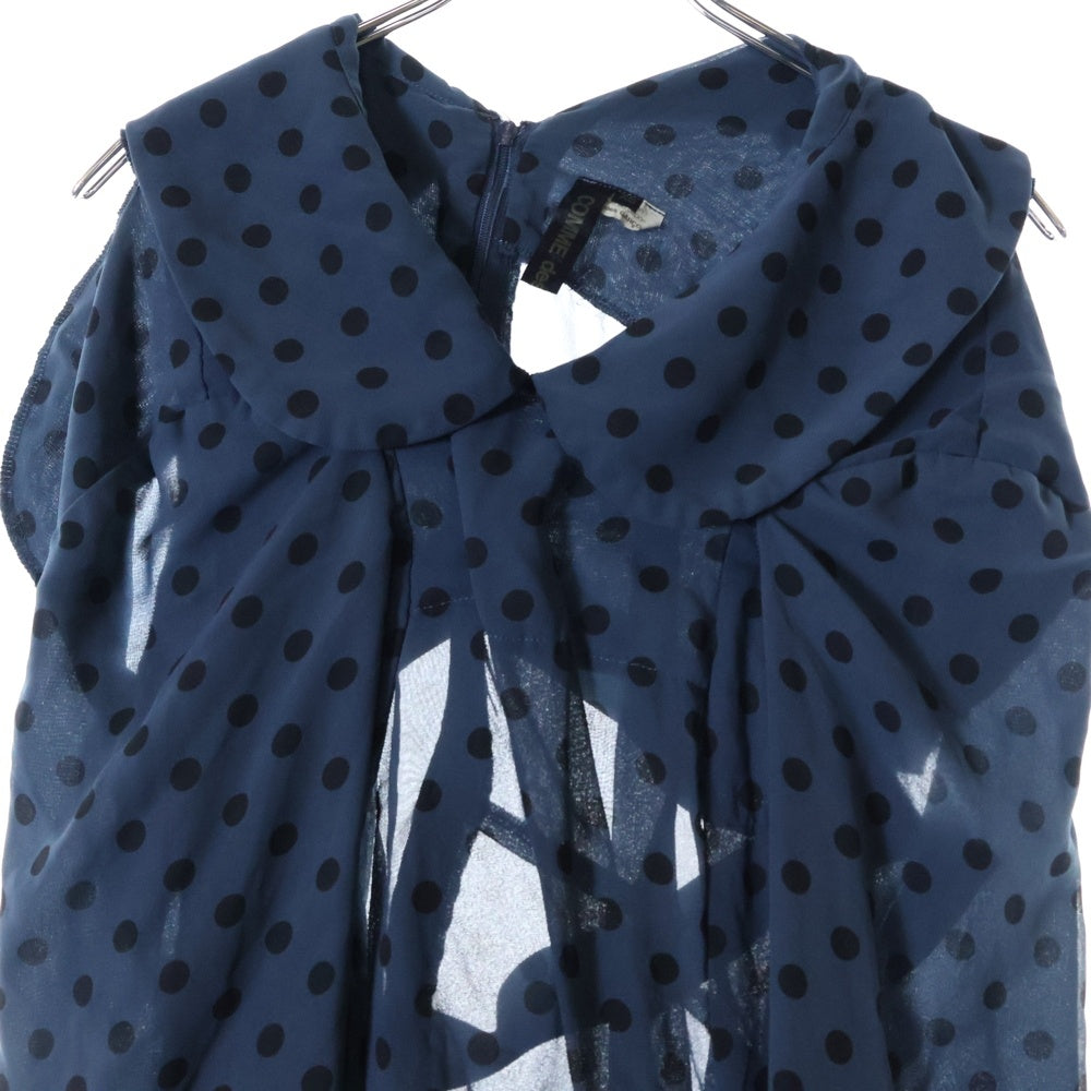 COMME des GARCONS(コムデギャルソン) 13SS ドット柄 ポリエステル ワンピース ネイビー レディース GK-O021 AD2012