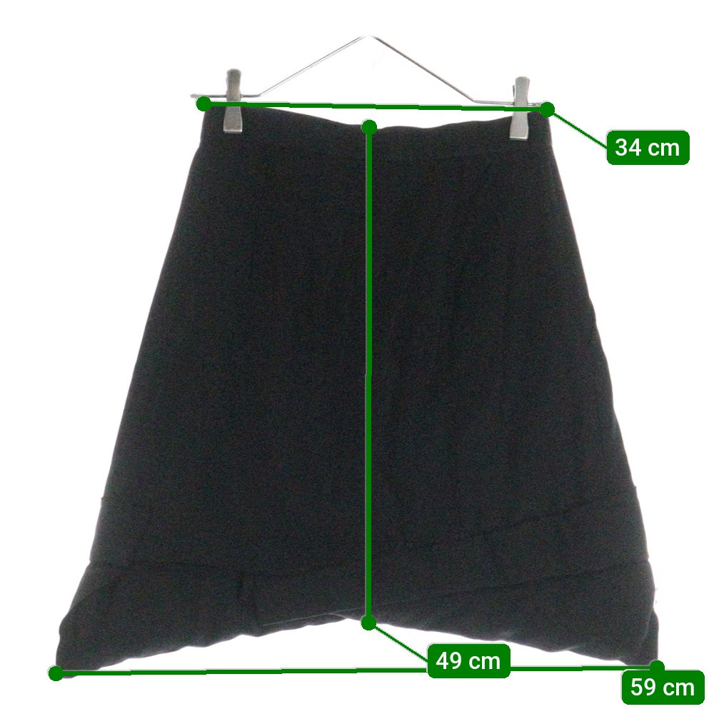 COMME des GARCONS(コムデギャルソン) 13SS 中綿 レイヤード Aライン スカート ブラック レディース GK-S029 AD2012