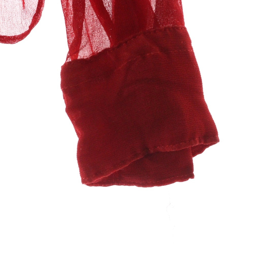 COMME des GARCONS(コムデギャルソン) 00S レース切替 スタンドカラー 長袖シャツ レッド レディース GB-10006S AD1999