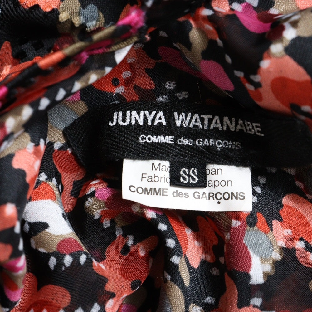 JUNYA WATANABE COMME des GARCONS(ジュンヤワタナベ コムデギャルソン) レース総柄 変形ワンピース グレー/ピンク レディース JB-B038 AD2008