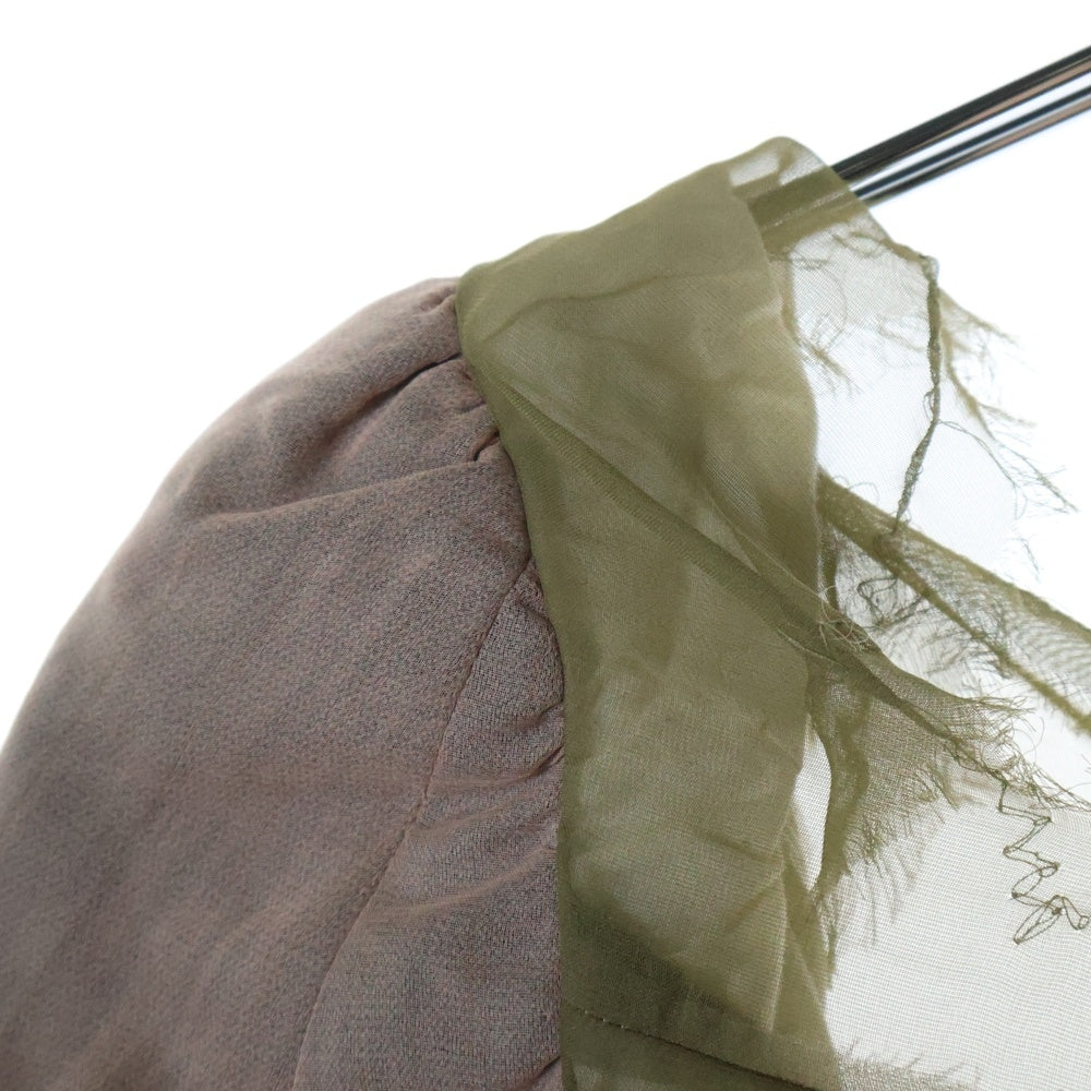 COMME des GARCONS(コムデギャルソン) 94SS シアー 切り替え ドッキング ブラウス マルチ レディース GJ-10013S AD1993