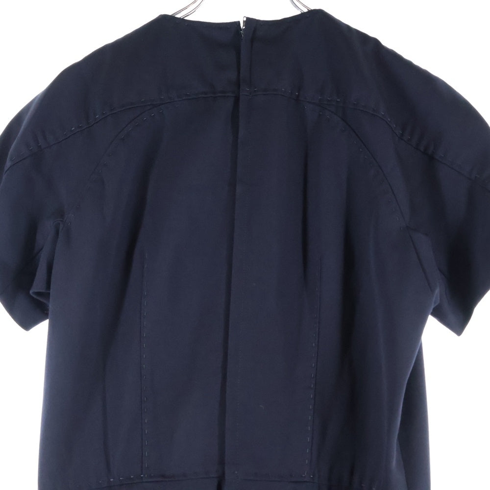 COMME des GARCONS(コムデギャルソン) 15AW ノーカラーワンピース ドレス ネイビー レディース GP-O035 AD2015