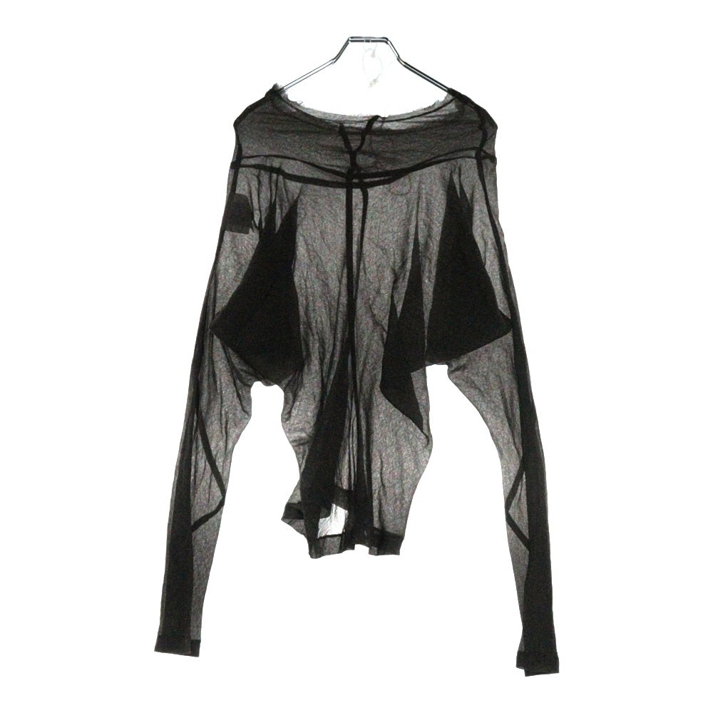 COMME des GARCONS(コムデギャルソン) 94AW シースルー カットオフネック 長袖Tシャツ ブラウン GB-100220 AD1993