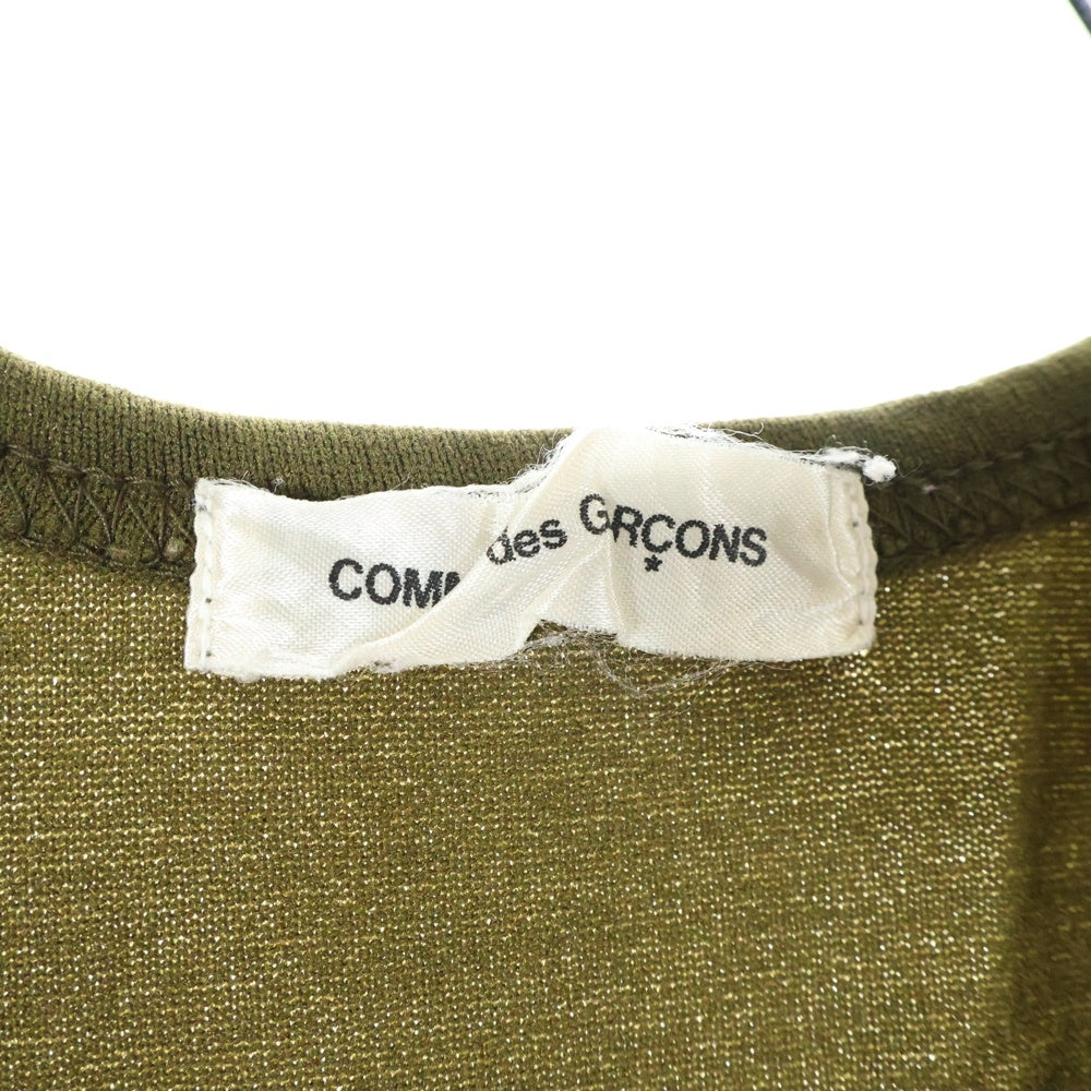 COMME des GARCONS(コムデギャルソン) 90SS クルーネック 半袖カットソー Tシャツ カーキ レディース GT-040100 AD1994