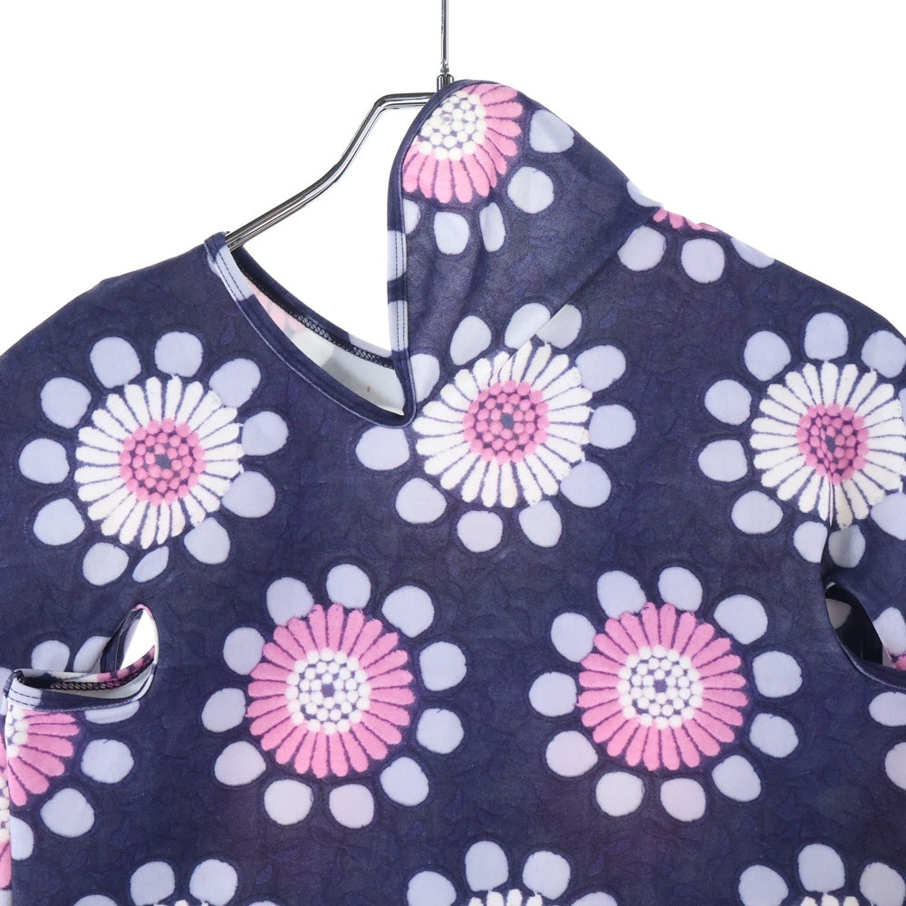 COMME des GARCONS(コムデギャルソン) 14SS アシンメトリー 総柄 ワンピース ネイビー レディース GM-O045 AD2013