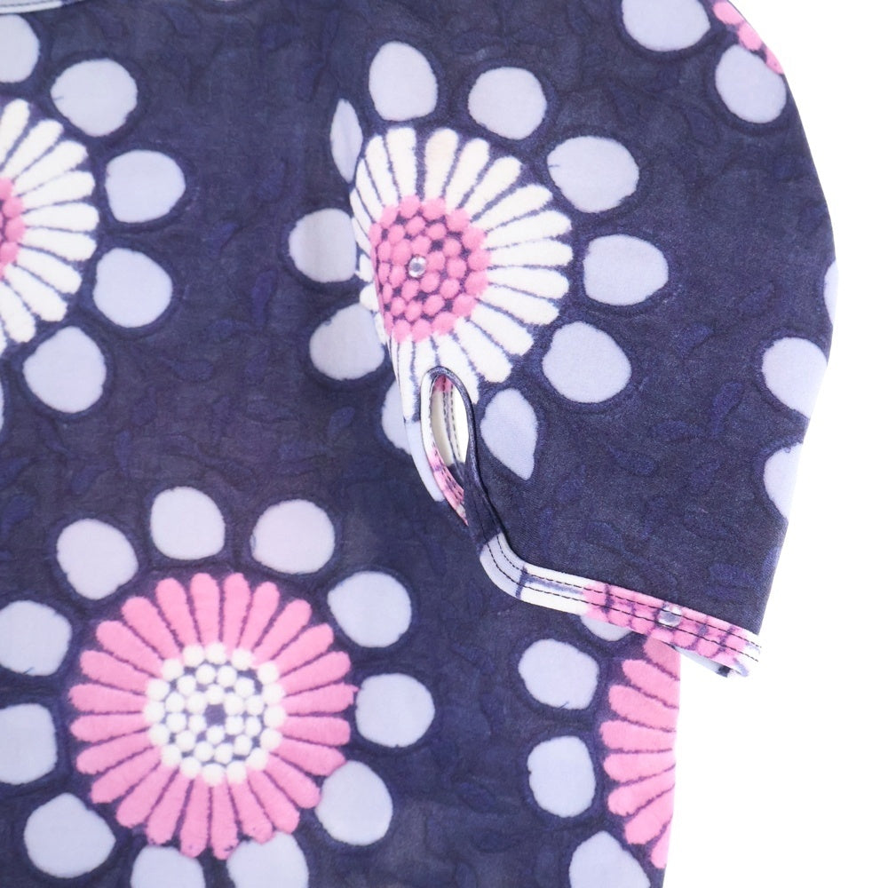 COMME des GARCONS(コムデギャルソン) 14SS アシンメトリー 総柄 ワンピース ネイビー レディース GM-O045 AD2013