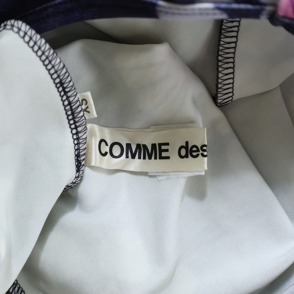 COMME des GARCONS(コムデギャルソン) 14SS アシンメトリー 総柄 ワンピース ネイビー レディース GM-O045 AD2013