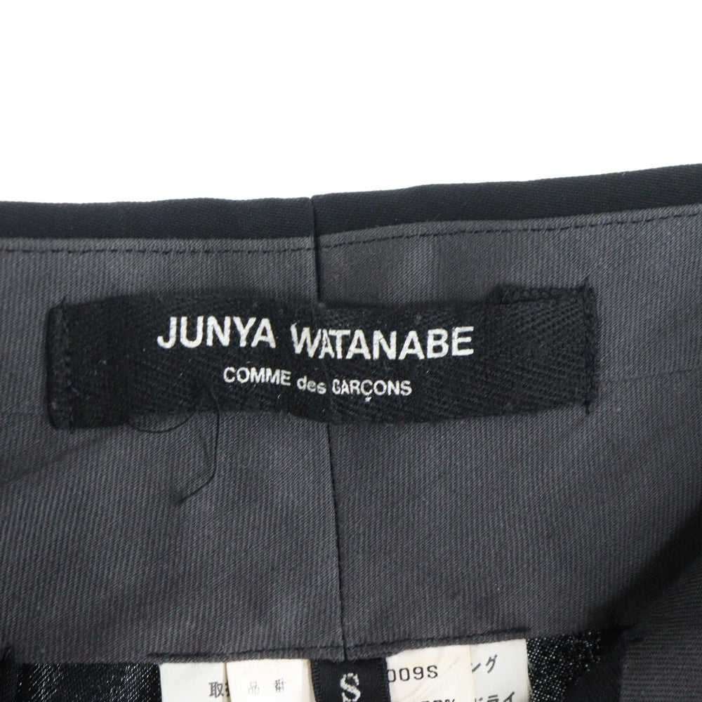 JUNYA WATANABE COMME des GARCONS(ジュンヤワタナベ コムデギャルソン) 96SS センタープレス ポリエステル スラックスパンツ ブラック レディース JP-04009S AD1996