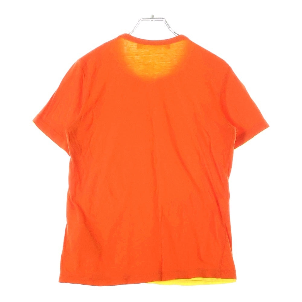 JUNYA WATANABE COMME des GARCONS(ジュンヤワタナベ コムデギャルソン) 05SS ドッキング コットン 半袖Tシャツ オレンジ/イエロー レディース JO-T038 AD2004