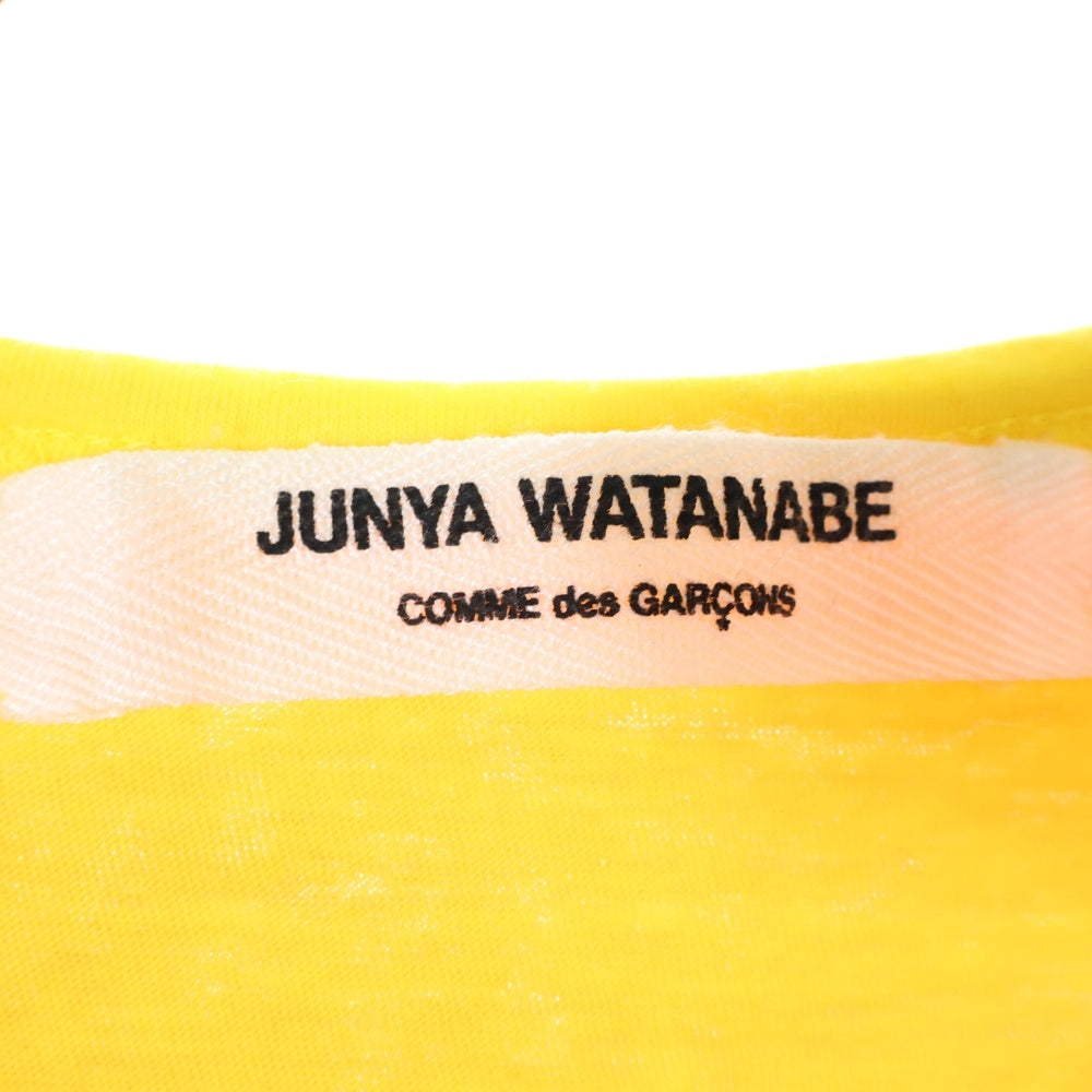 JUNYA WATANABE COMME des GARCONS(ジュンヤワタナベ コムデギャルソン) 05SS ドッキング コットン 半袖Tシャツ オレンジ/イエロー レディース JO-T038 AD2004