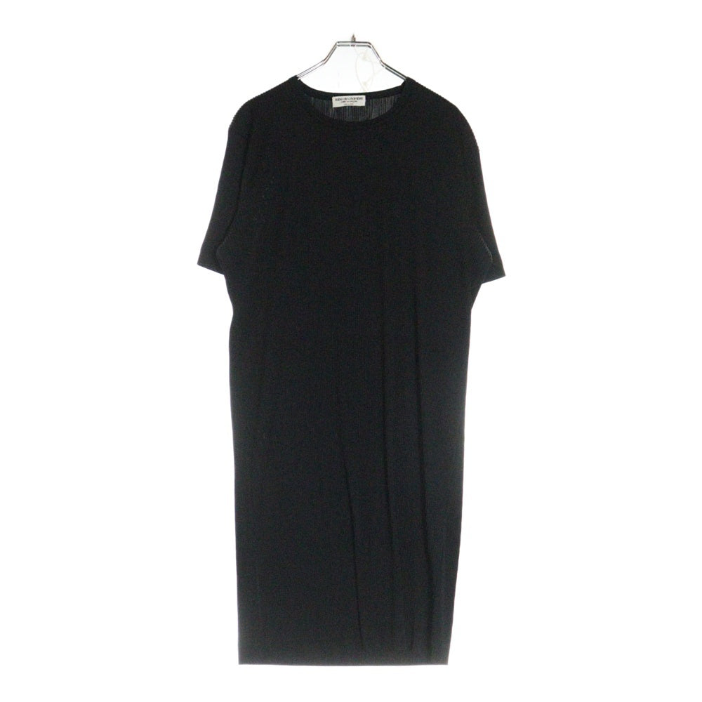robe de chambre COMME des GARCONS(ローブドシャンブル コムデギャルソン) 91SS ストライプ クルーネック 半袖ワンピース ドレス ブラック RT-110430 AD1990
