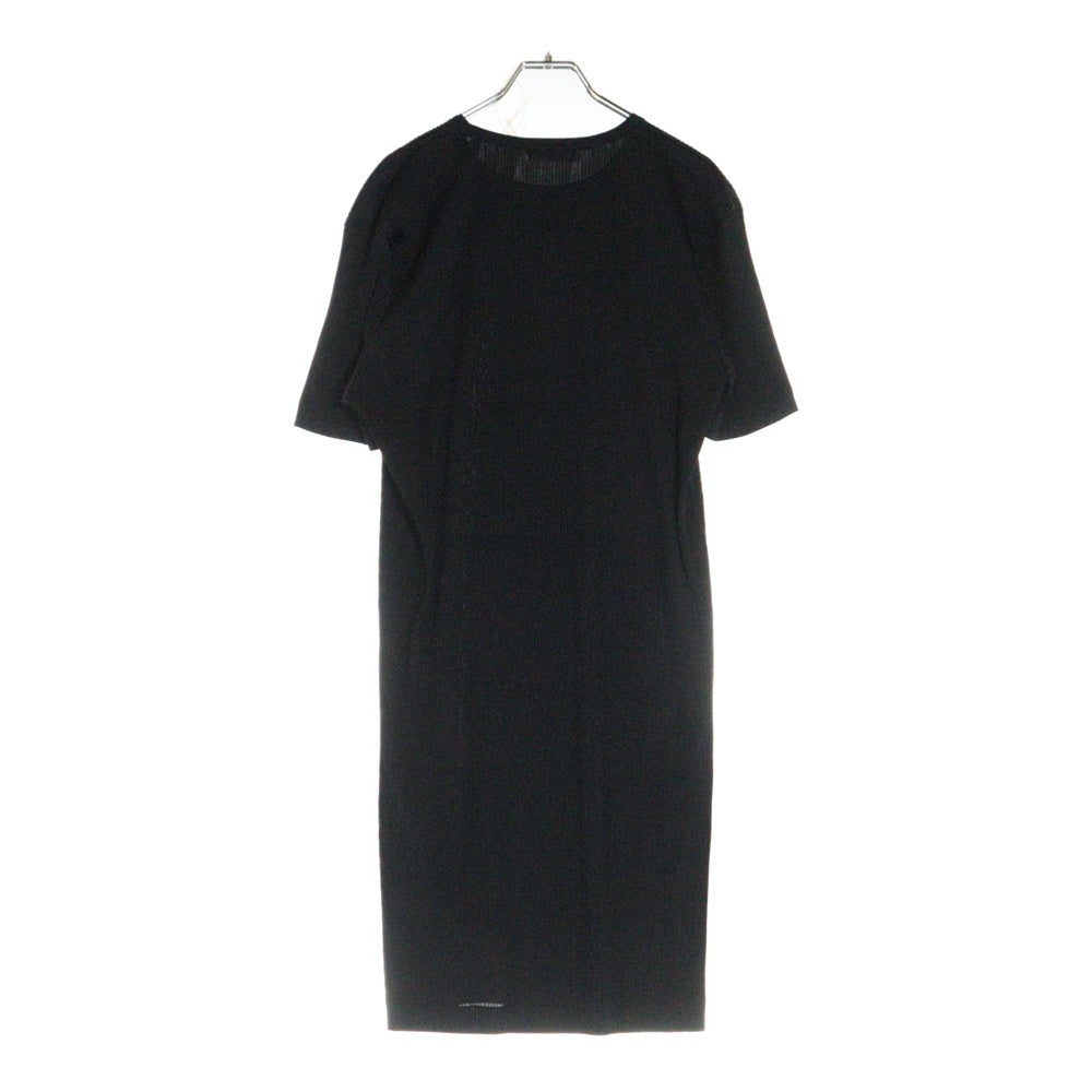 robe de chambre COMME des GARCONS(ローブドシャンブル コムデギャルソン) 91SS ストライプ クルーネック 半袖ワンピース ドレス ブラック RT-110430 AD1990