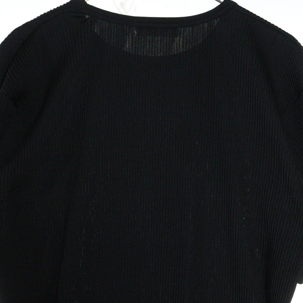 robe de chambre COMME des GARCONS(ローブドシャンブル コムデギャルソン) 91SS ストライプ クルーネック 半袖ワンピース ドレス ブラック RT-110430 AD1990