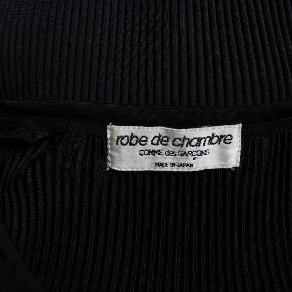 robe de chambre COMME des GARCONS(ローブドシャンブル コムデギャルソン) 91SS ストライプ クルーネック 半袖ワンピース ドレス ブラック RT-110430 AD1990