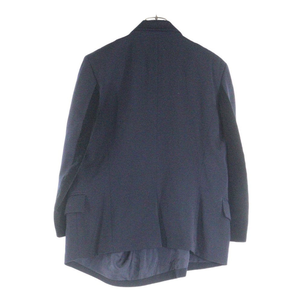 COMME des GARCONS(コムデギャルソン) 88AW ベロア切替 ノーボタン センタードッキング プルオーバー テーラードジャケット ネイビー GJ-05073M AD1988
