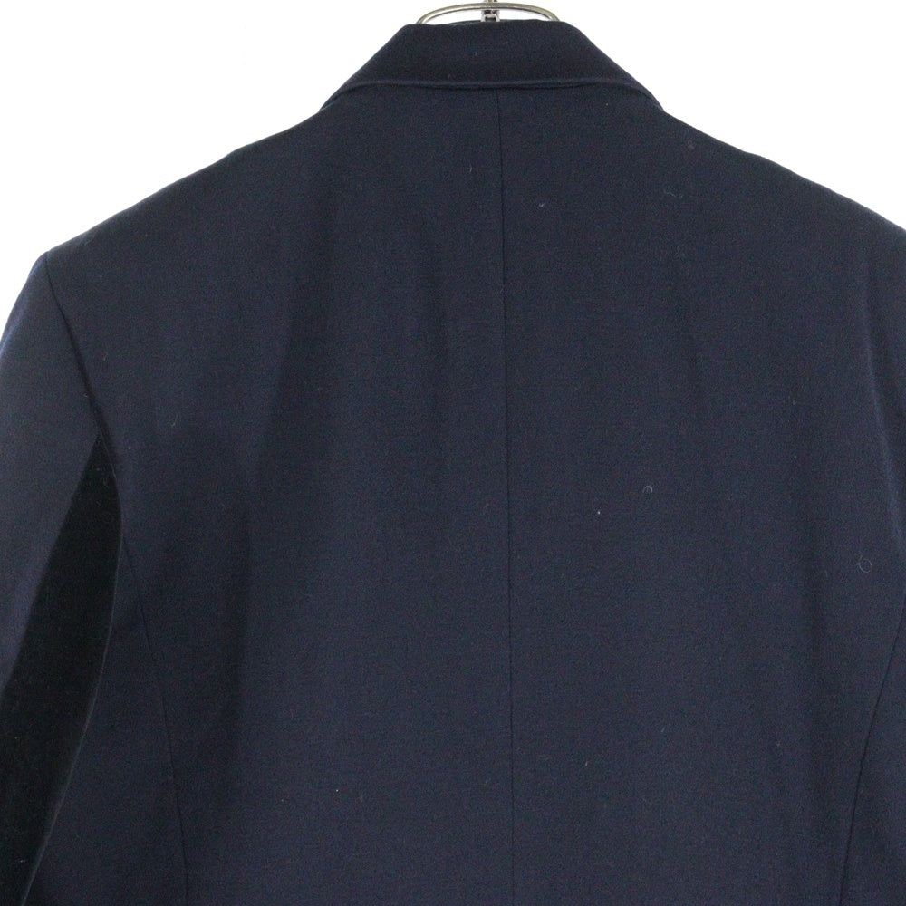 COMME des GARCONS(コムデギャルソン) 88AW ベロア切替 ノーボタン センタードッキング プルオーバー テーラードジャケット ネイビー GJ-05073M AD1988