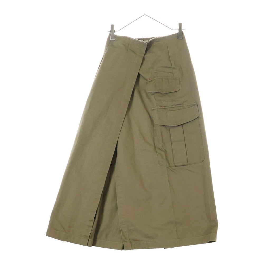 COMME des GARCONS(コムデギャルソン) 90S カーゴポケット カットオフ プリーツスカート カーキ KX-412060 AD1994 レディース
