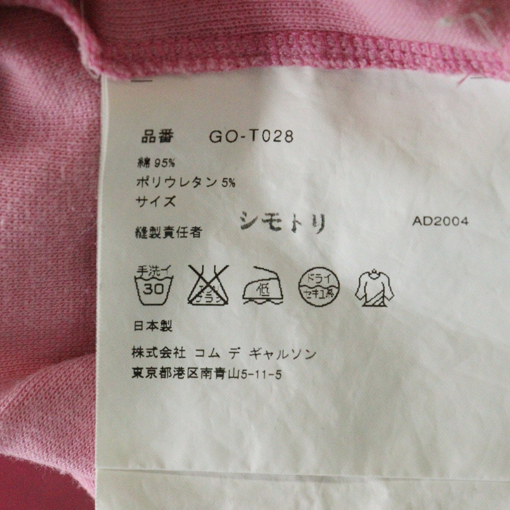 COMME des GARCONS(コムデギャルソン) 05SS ピンクパンサー期 タートルネック 長袖Tシャツ ピンク レディース GO-T028 AD2004