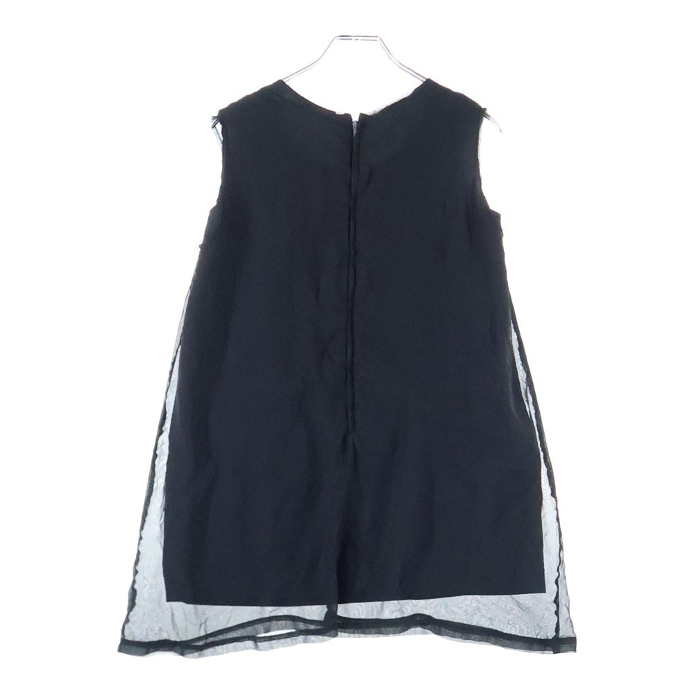 COMME des GARCONS(コムデギャルソン) 14SS ノースリーブ ドッキング シースルー カットソー ブラック レディース RM-B011 AD2013