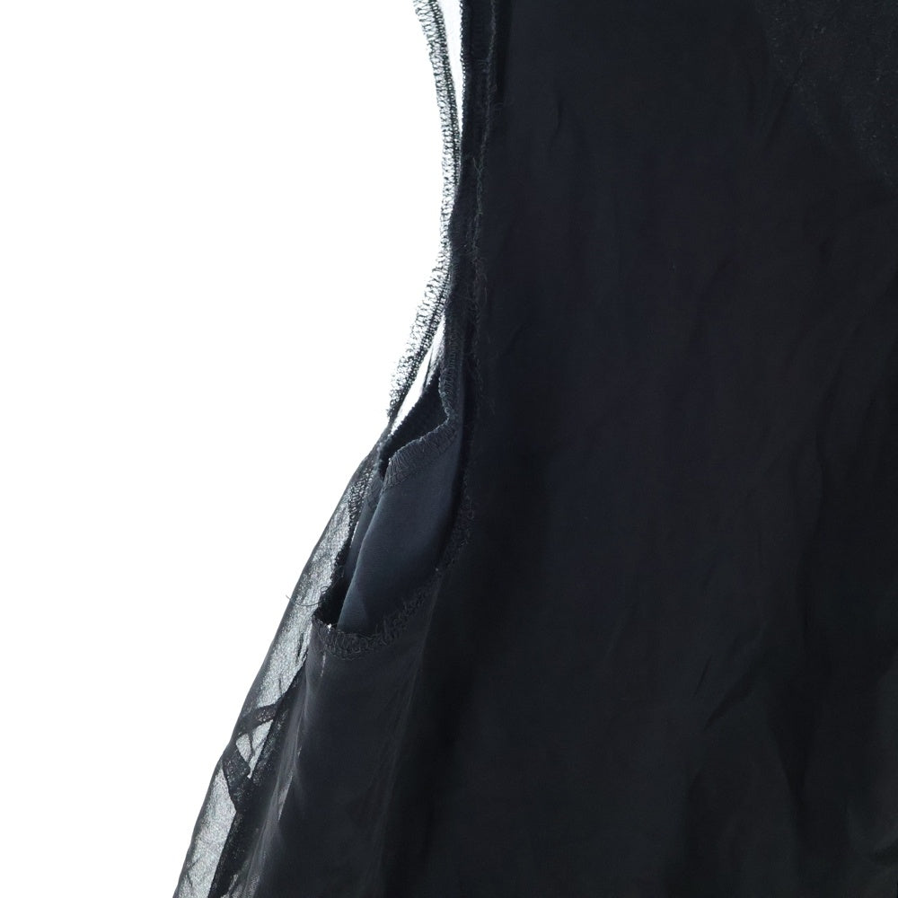 COMME des GARCONS(コムデギャルソン) 14SS ノースリーブ ドッキング シースルー カットソー ブラック レディース RM-B011 AD2013