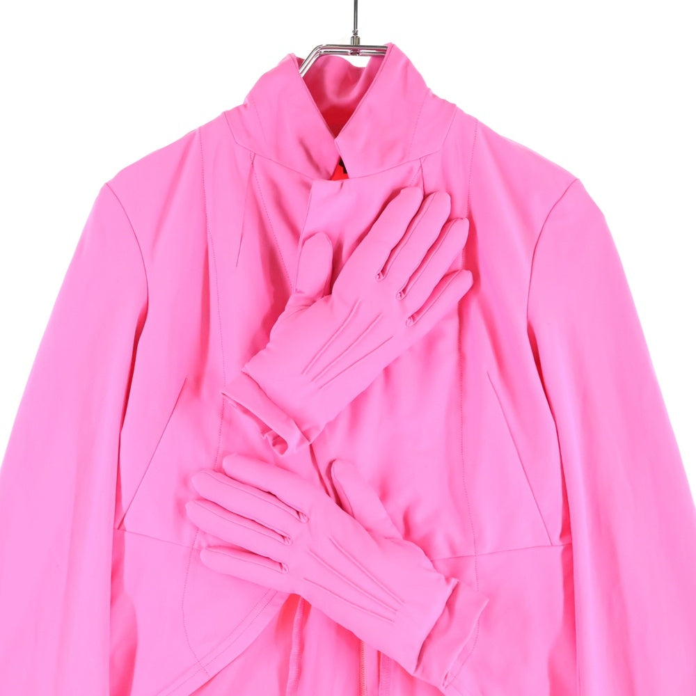 COMME des GARCONS(コムデギャルソン) 07AW フロントハンドデザイン 燕尾 長袖シャツ ブラウン ピンク GT-J043 AD2007 レディース