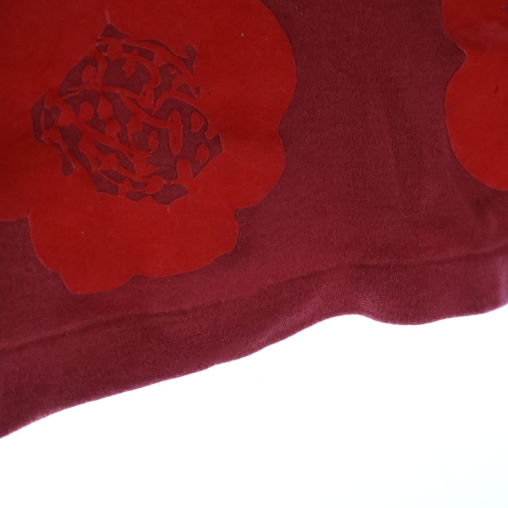 COMME des GARCONS(コムデギャルソン) 96AW フラワープリント コットン クルーネック半袖Tシャツ レッド レディース GT-040040 AD1996