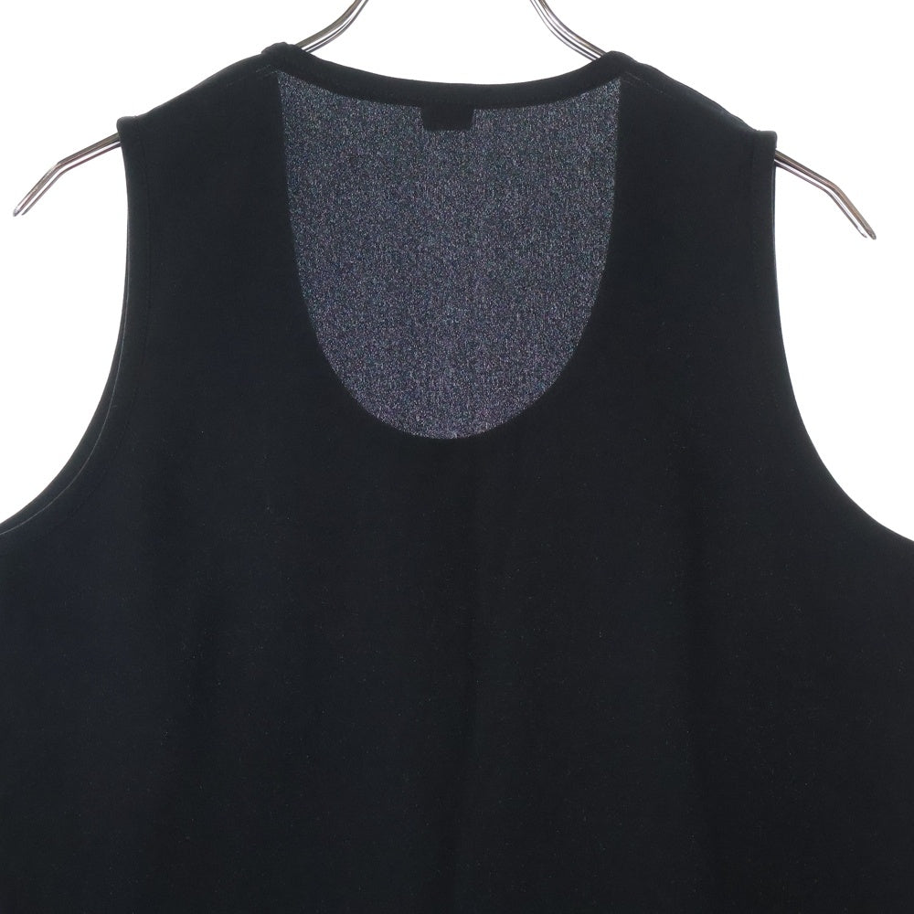 COMME des GARCONS(コムデギャルソン) 91SS ナイロン生地 ノースリーブ クルーネック カットソー Tシャツ ブラック AB-05003S