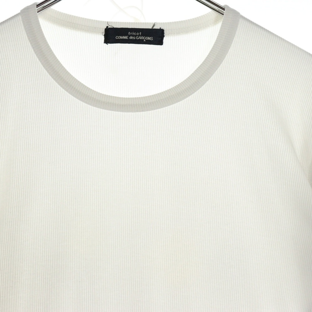 tricot COMME des GARCONS(トリコ コム デ ギャルソン) ストライプ 半袖Tシャツ ホワイト TT-110020