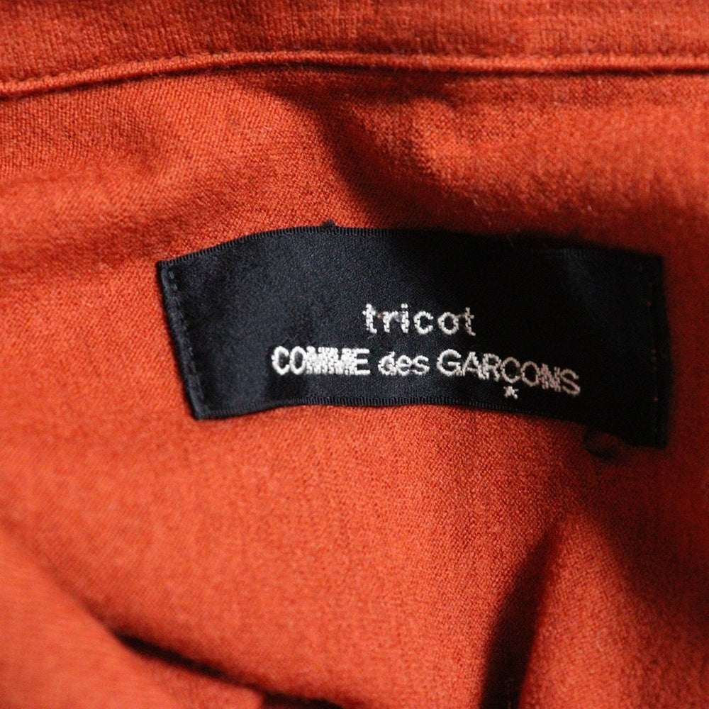 tricot COMME des GARCONS(トリコ コム デ ギャルソン) 89AW ラウンドテール ボタンフック 長袖カーディガン オレンジ レディース TB-050030 AD1989