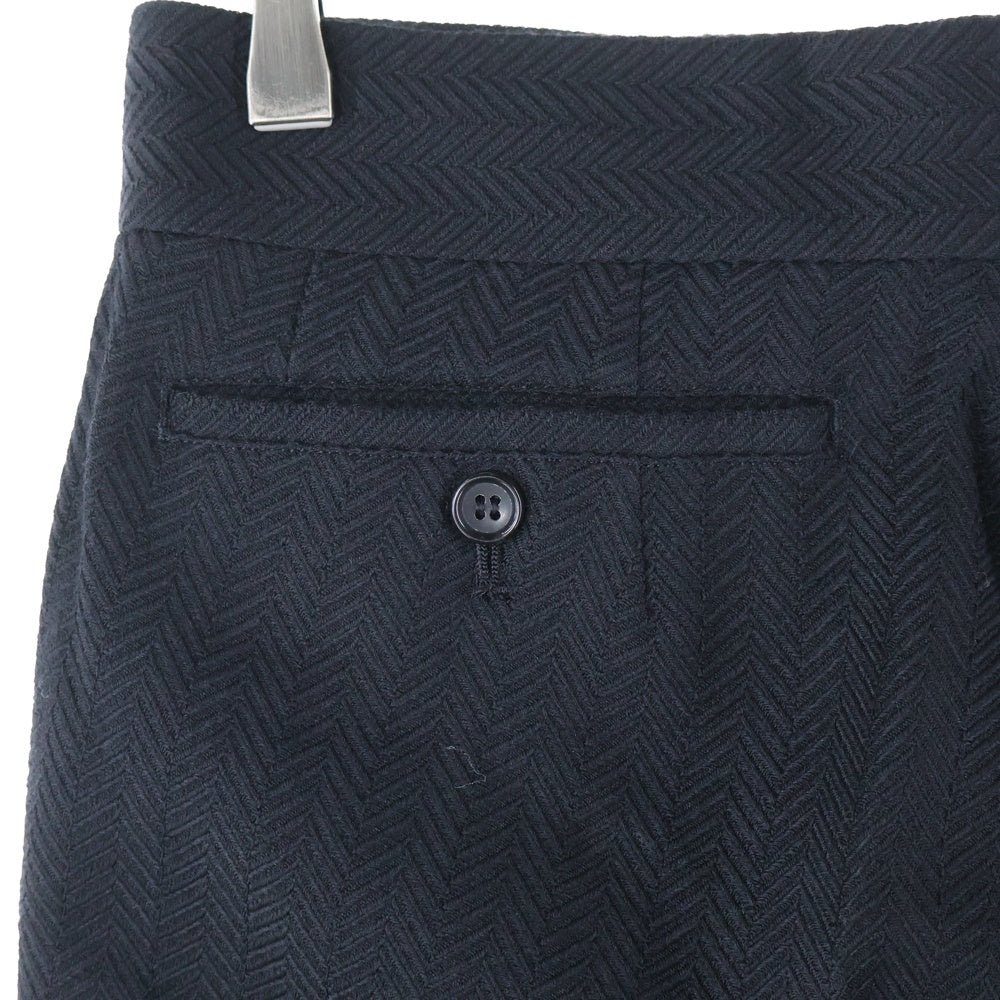 COMME des GARCONS(コムデギャルソン) 00AW ヘリンボーン センタープレス ストレートスラックス ブラック レディース GP-04025S AD2000