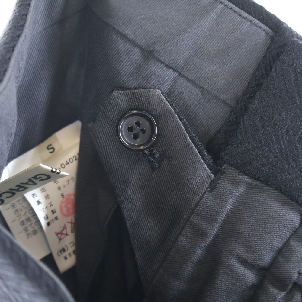 COMME des GARCONS(コムデギャルソン) 00AW ヘリンボーン センタープレス ストレートスラックス ブラック レディース GP-04025S AD2000