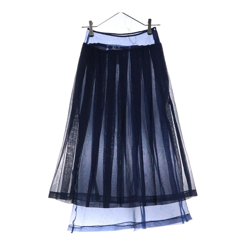 COMME des GARCONS(コムデギャルソン) 97AW シースルーレイヤード プリーツスカート ネイビー レディース GS-04041S AD1997