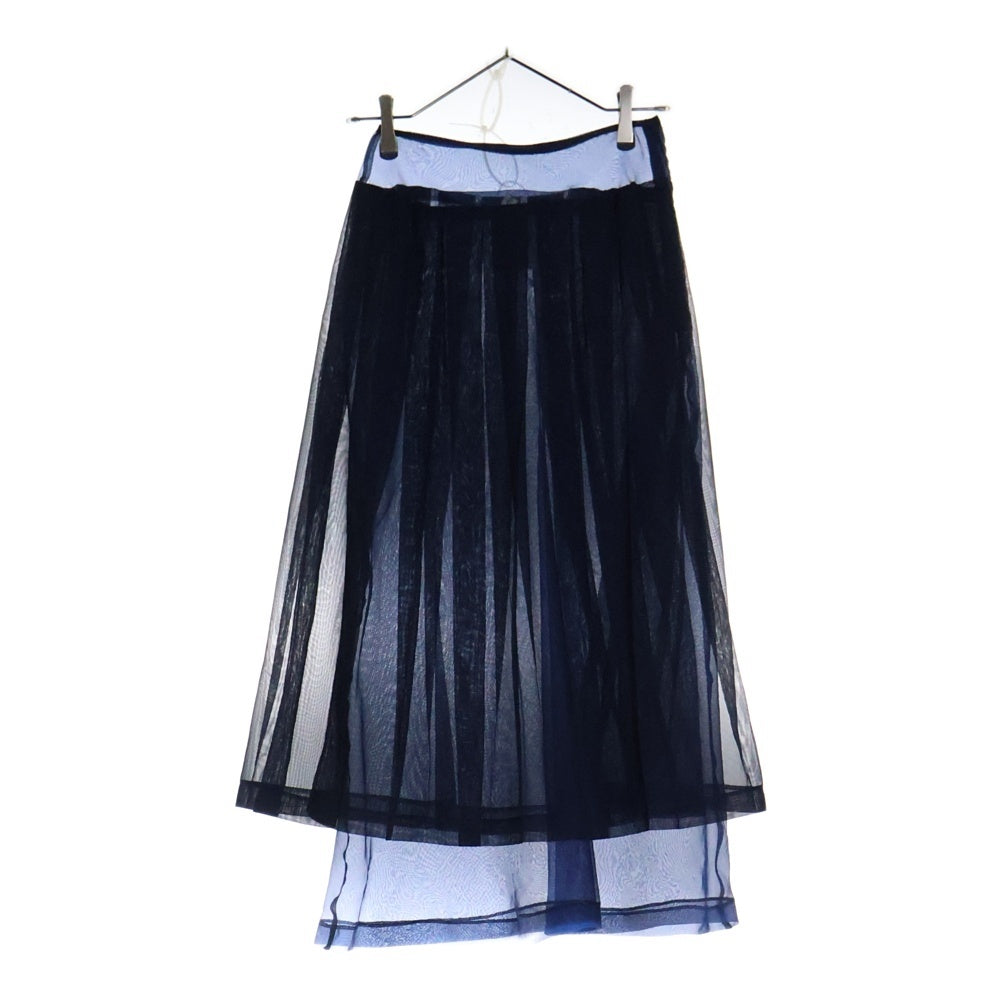 COMME des GARCONS(コムデギャルソン) 97AW シースルーレイヤード プリーツスカート ネイビー レディース GS-04041S AD1997