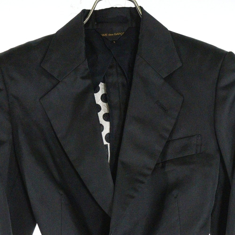 COMME des GARCONS(コムデギャルソン) 01SS カモフラ ドット 切り替え ノッチドラペル 2B シングルテーラードジャケット ブラック GJ-10043S AD2000 レディース