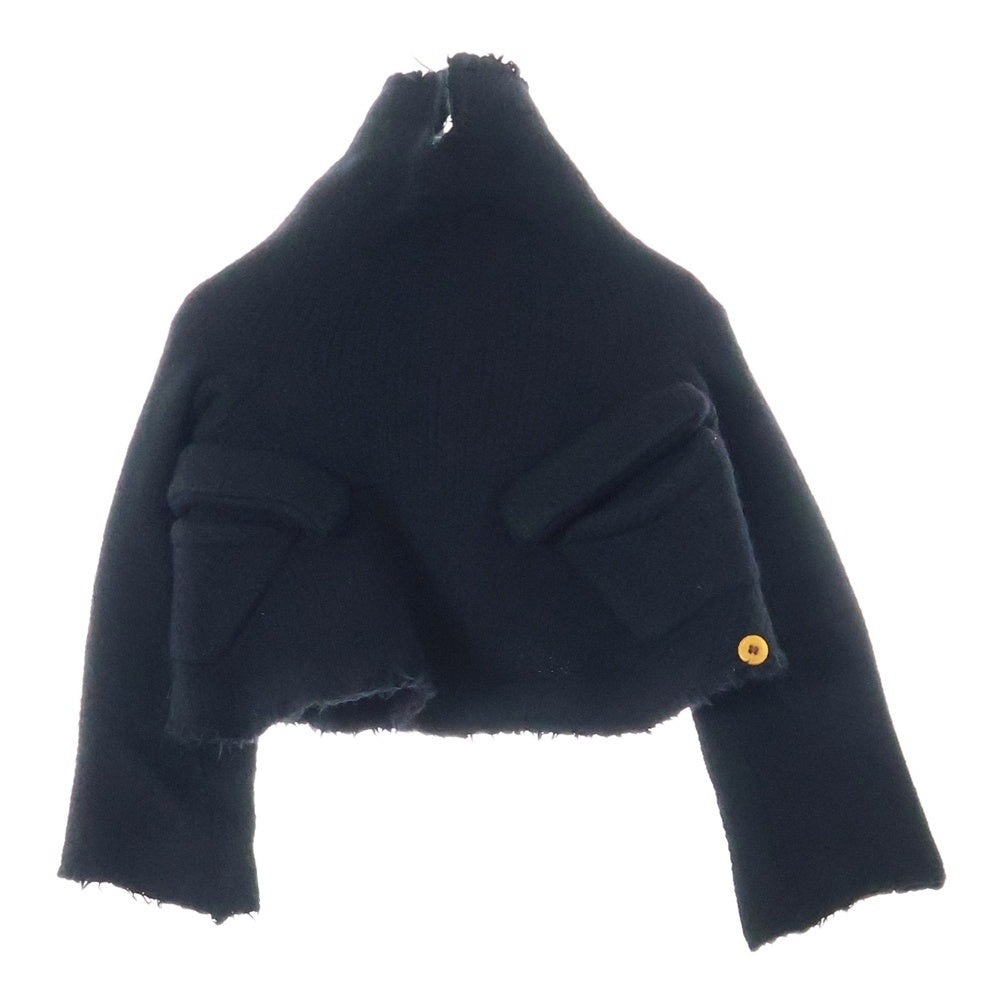 COMME des GARCONS(コムデギャルソン) 02AW ショート丈 ニットジャケット ブラック レディース GG-J031 AD2002