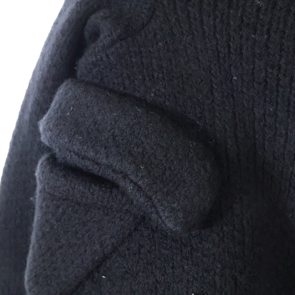 COMME des GARCONS(コムデギャルソン) 02AW ショート丈 ニットジャケット ブラック レディース GG-J031 AD2002