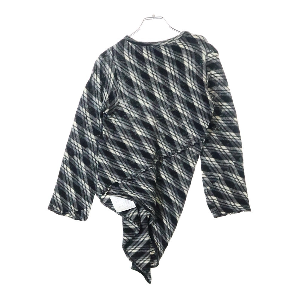 COMME des GARCONS(コムデギャルソン) 06SS アシンメトリー総柄 ニットセーター ブラック/ホワイト レディース GQ-T001 AD2005