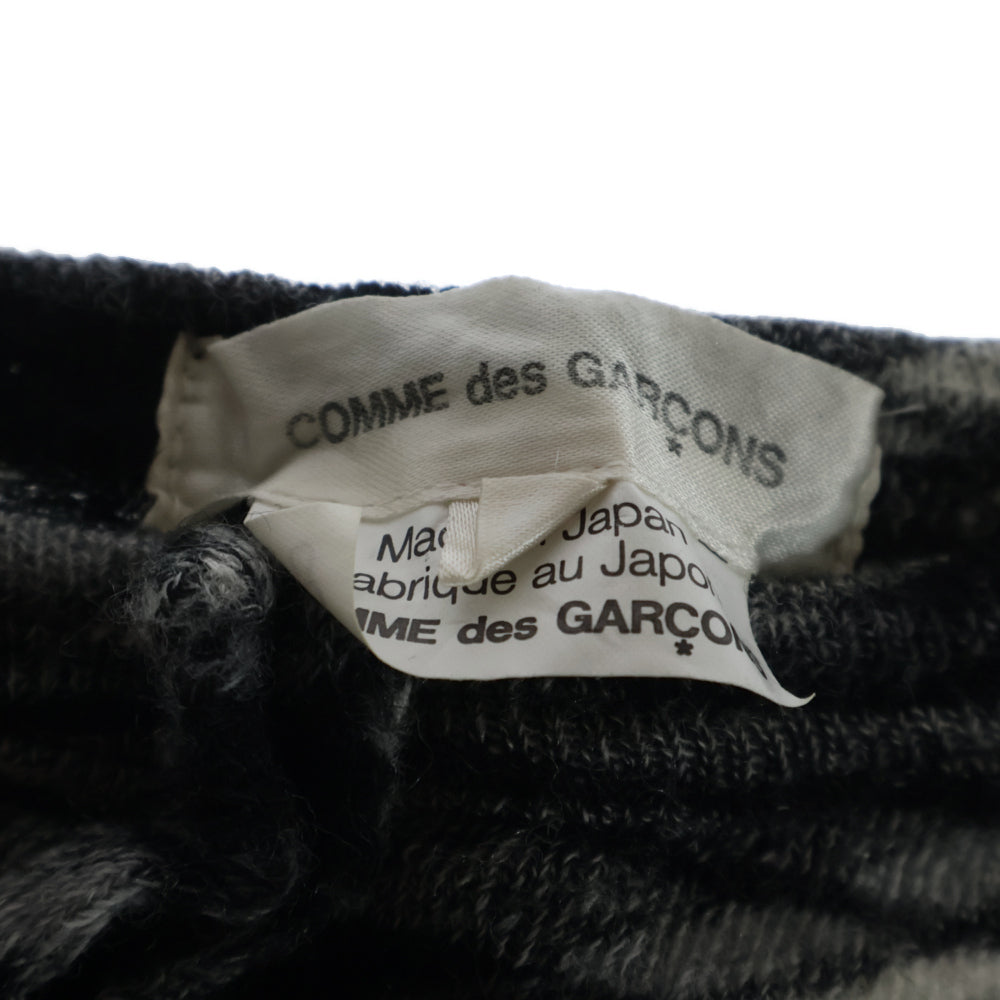 COMME des GARCONS(コムデギャルソン) 06SS アシンメトリー総柄 ニットセーター ブラック/ホワイト レディース GQ-T001 AD2005