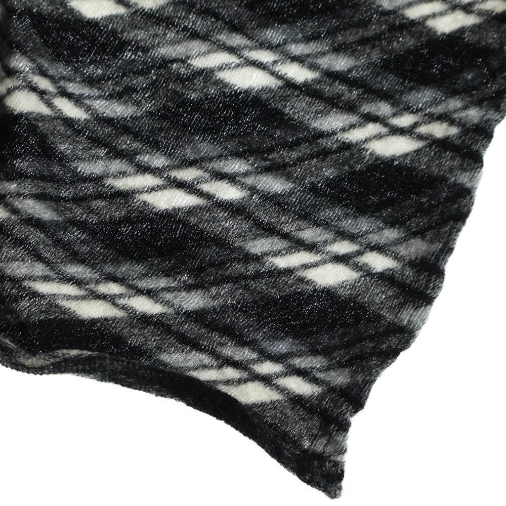 COMME des GARCONS(コムデギャルソン) 06SS アシンメトリー総柄 ニットセーター ブラック/ホワイト レディース GQ-T001 AD2005