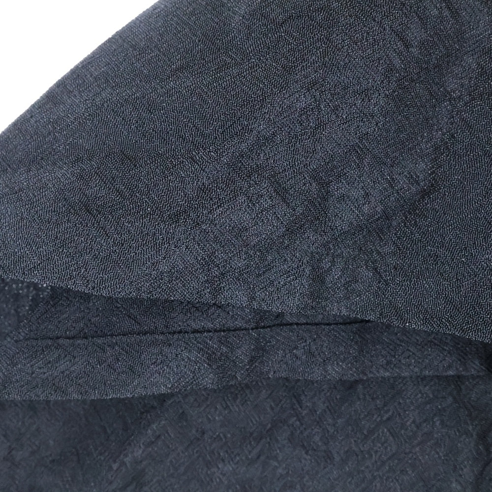 COMME des GARCONS(コムデギャルソン) 95SS ヘリンボーン コンチョ ブラウス ブラック GS-100650 AD1995