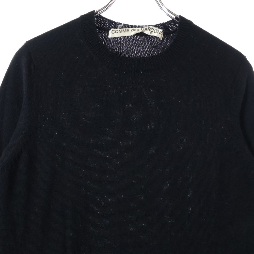 COMME des GARCONS COMME des GARCONS(コムデギャルソンコムデギャルソン) 95AW ハイゲージ クルーネック 七分丈 ニットワンピース ブラック レディース GN-040030 AD1995