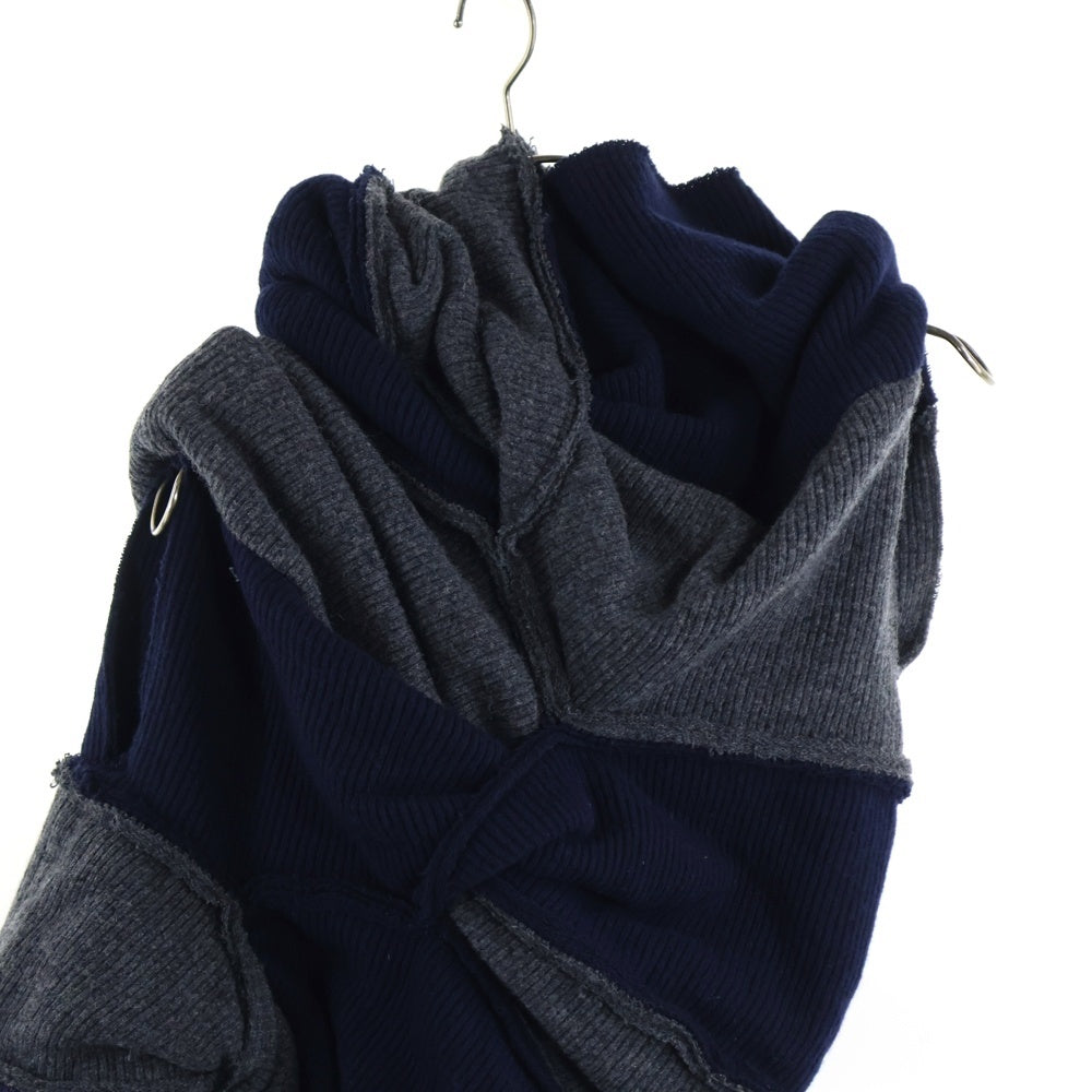 COMME des GARCONS(コムデギャルソン) ドッキング ニット ワンピース ドレス ネイビー/グレー GN-O108 レディース