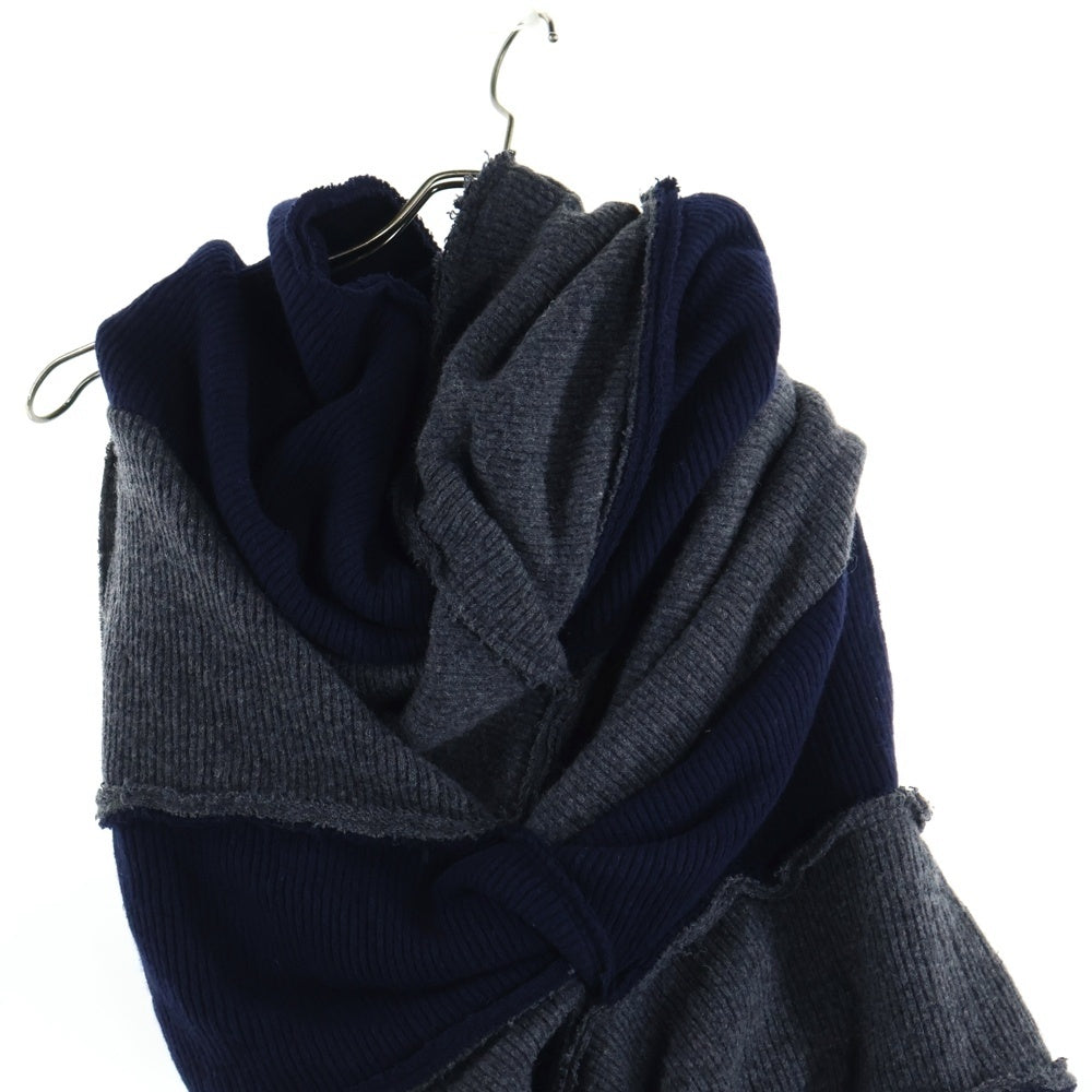 COMME des GARCONS(コムデギャルソン) ドッキング ニット ワンピース ドレス ネイビー/グレー GN-O108 レディース