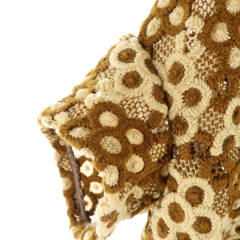 COMME des GARCONS(コムデギャルソン) 00SS フラワー刺繍 ブラウス ジャケット ブラウン レディース GJ-040020 AD1999