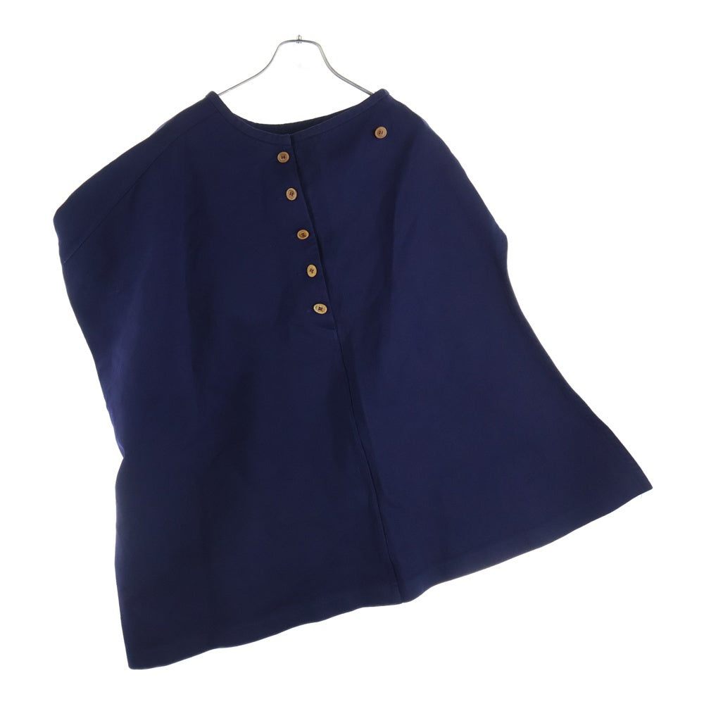 robe de chambre COMME des GARCONS(ローブドシャンブル コムデギャルソン) マルチボタン アシンメトリー 変形ワンピース ドレス ネイビー RU-S011 AD2004 レディース