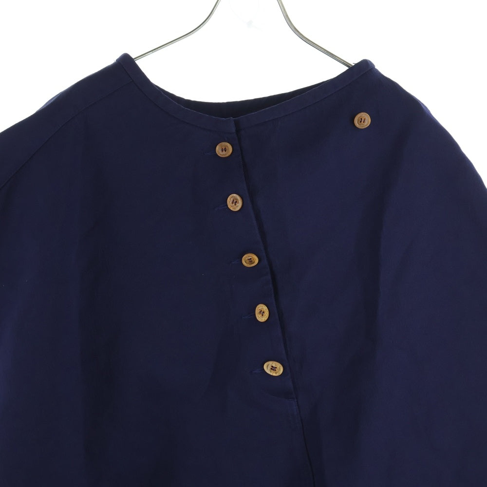 robe de chambre COMME des GARCONS(ローブドシャンブル コムデギャルソン) マルチボタン アシンメトリー 変形ワンピース ドレス ネイビー RU-S011 AD2004 レディース