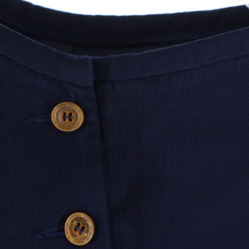 robe de chambre COMME des GARCONS(ローブドシャンブル コムデギャルソン) マルチボタン アシンメトリー 変形ワンピース ドレス ネイビー RU-S011 AD2004 レディース