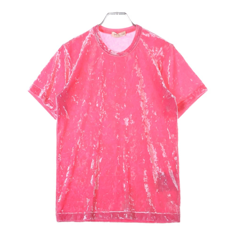 COMME des GARCONS COMME des GARCONS(コムデギャルソンコムデギャルソン) 08AW ベロア 半袖Tシャツ ピンク レディース GB-T038 AD2008